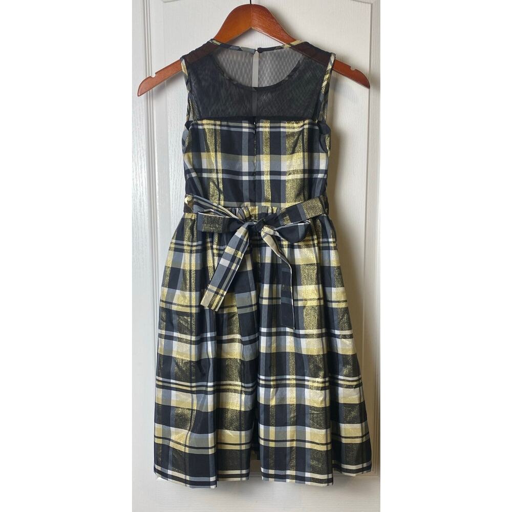 Bonnie Jean Girls Black and Gold Holiday Fit Flare Sequin Party Dress Size 14 - Picture 2 of 10
